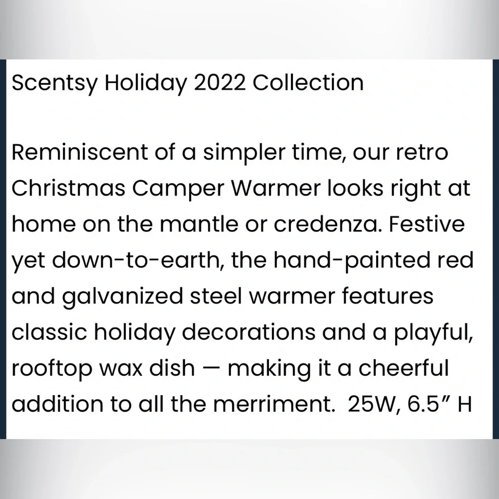 Scentsy Red and Silver Holiday Camper Décor with Wreath